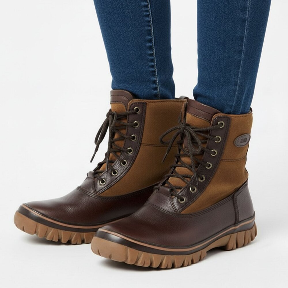 Cougar Corvair Winter Boots Leather Suede Rubber Lace Up Brown Outdoors Hiking